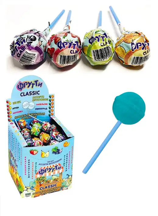 Карамель на палочке «Фрутти» 12г/100шт/ТД Холодок