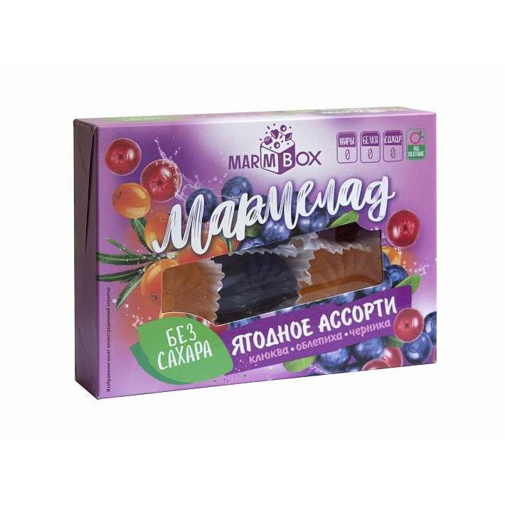Мармелад "Marmbox"на Фруктозе ассорти Ягодное 200г/Мармеладная сказка