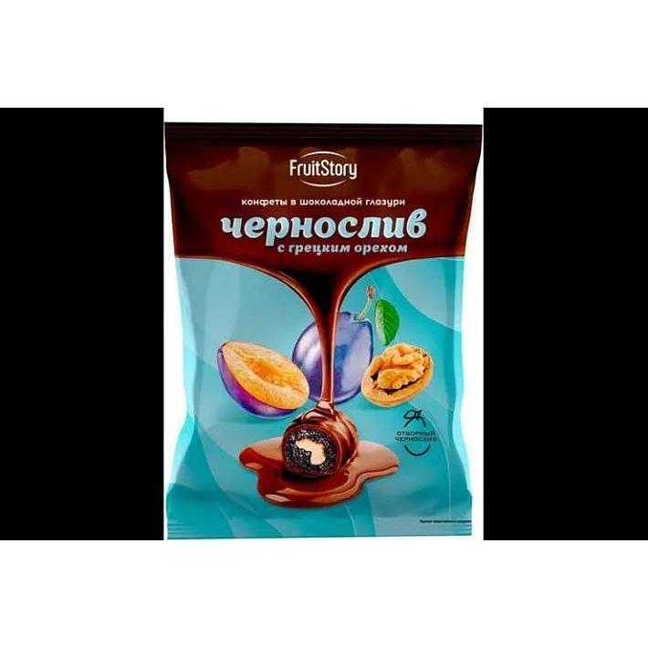 Конфеты  Fruistori Чернослив с грецким орехом в темной шоколадной глазури 500г/ Озерский Сувенир