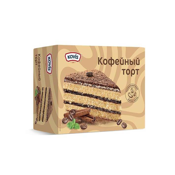 Торт "Кофейный" трехслойный бисквитный 240г/Раменский КК