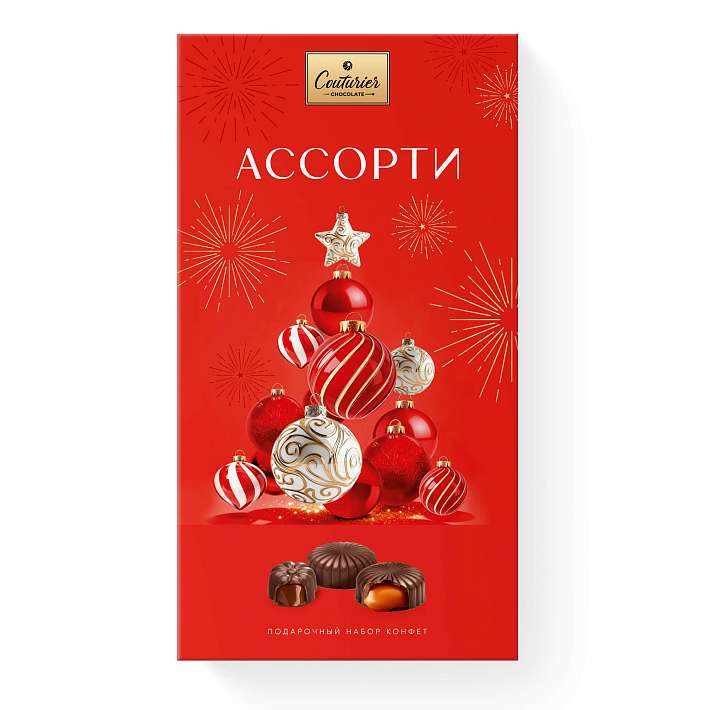 Набор конфет "Игрушки Красная" Ассорти НГ 130г/Шоколадный Кутюрье