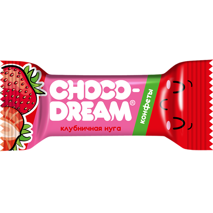 Конфеты Chocodream нуга со вкусом клубники 1кг/Славянка