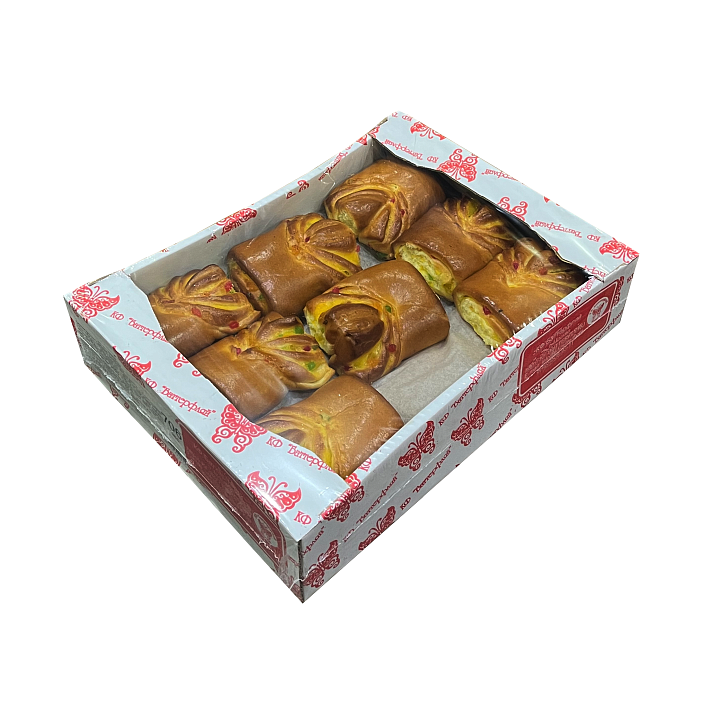 Сдобная булочка "Гребешок" с цукатами 1,75 кг/Батерфляй