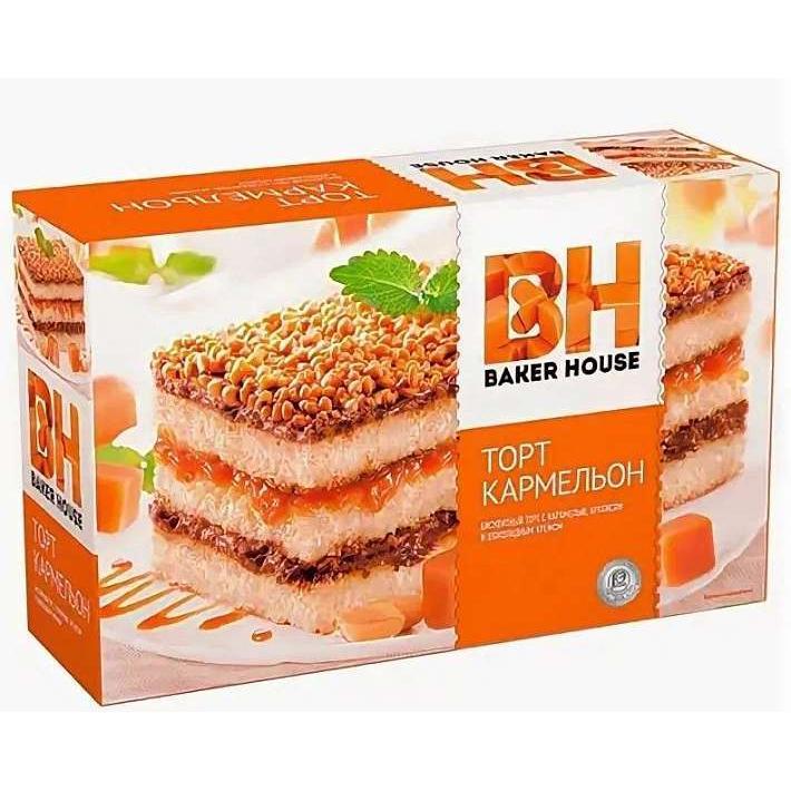 Торт бисквитный "Кармельон" 350г/Baker House