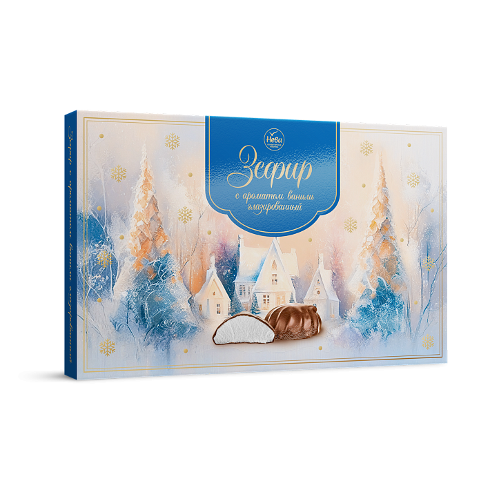 Зефир с ароматом Ванили глазированный НГ 260г/КФ Нева