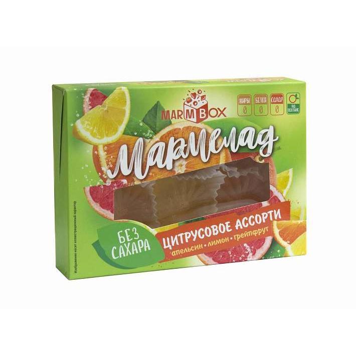 Мармелад "Marmbox" на Фруктозе Ассорти цитрусовое 200г/Мармеладная сказка