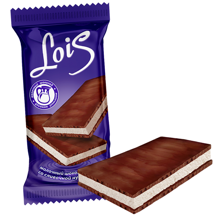 Шоколад молочный "LOIS" со сливочной нугой 80г/12шт/Невский кондитер