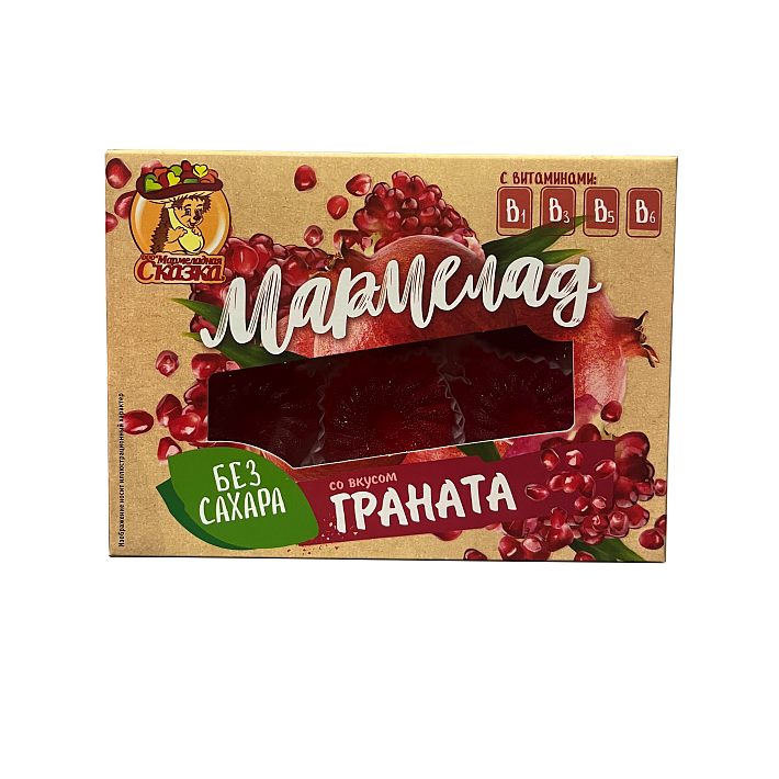 Мармелад "Marmbox" на Фруктозе со вкусом Граната 200г/Мармеладная сказка