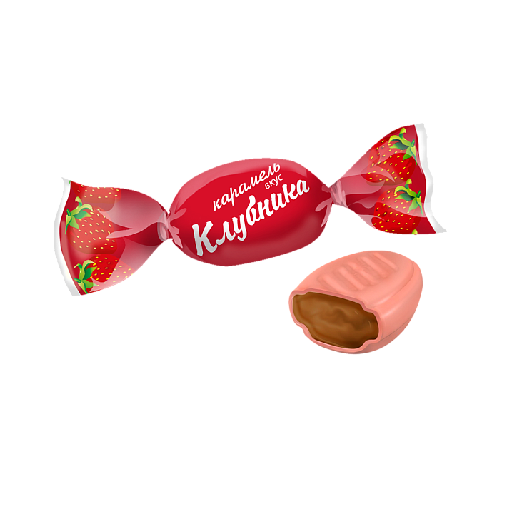 Карамель с фруктово-ягодной начинкой "Клубника" 1кг/Невский кондитер