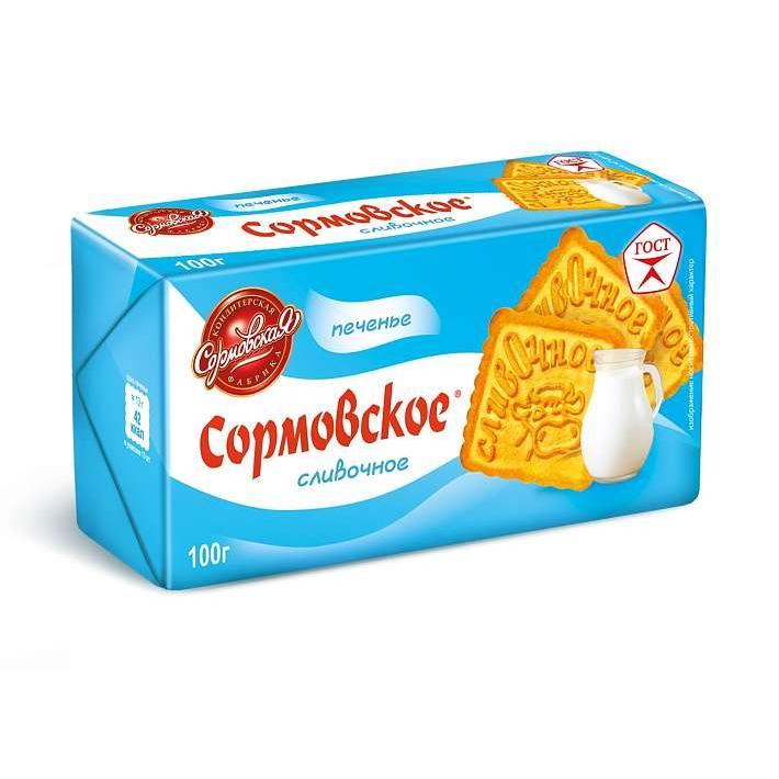 Печенье "Сормовское" Сливочное 100г/Сормовская КФ