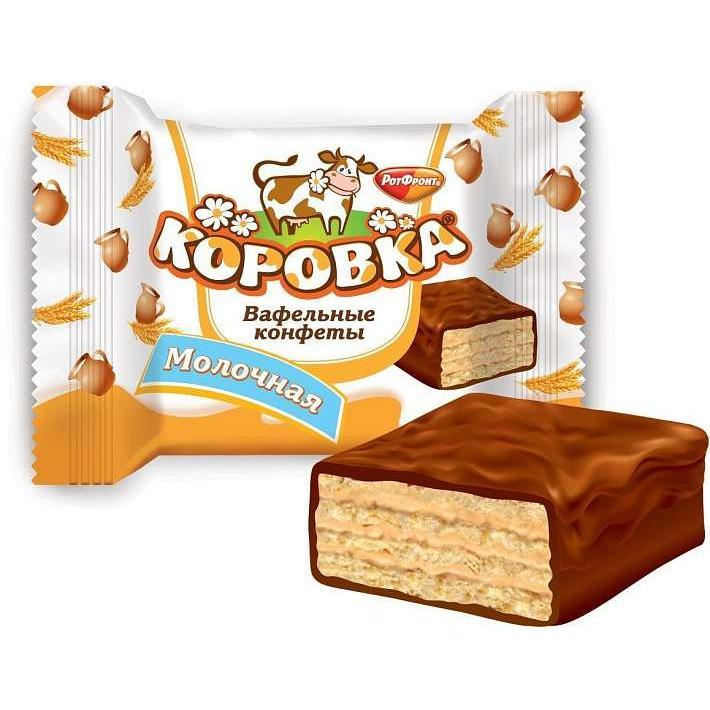 Конфеты вафельные "Коровка" молочная 2кг/Рот Фронт