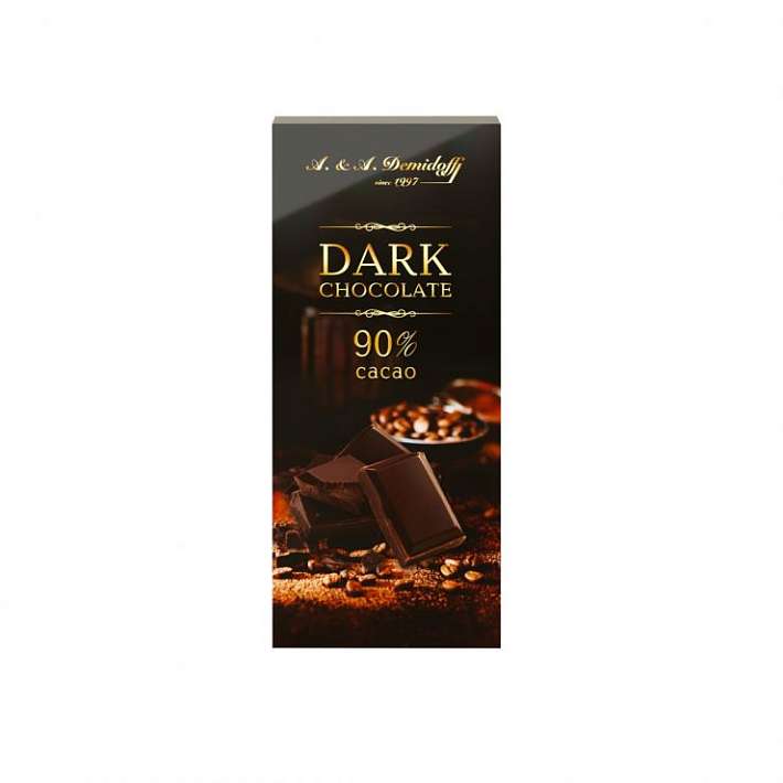 Шоколад "A.& A. Demidoff" горький 90% 100г/12шт/Шоколадница