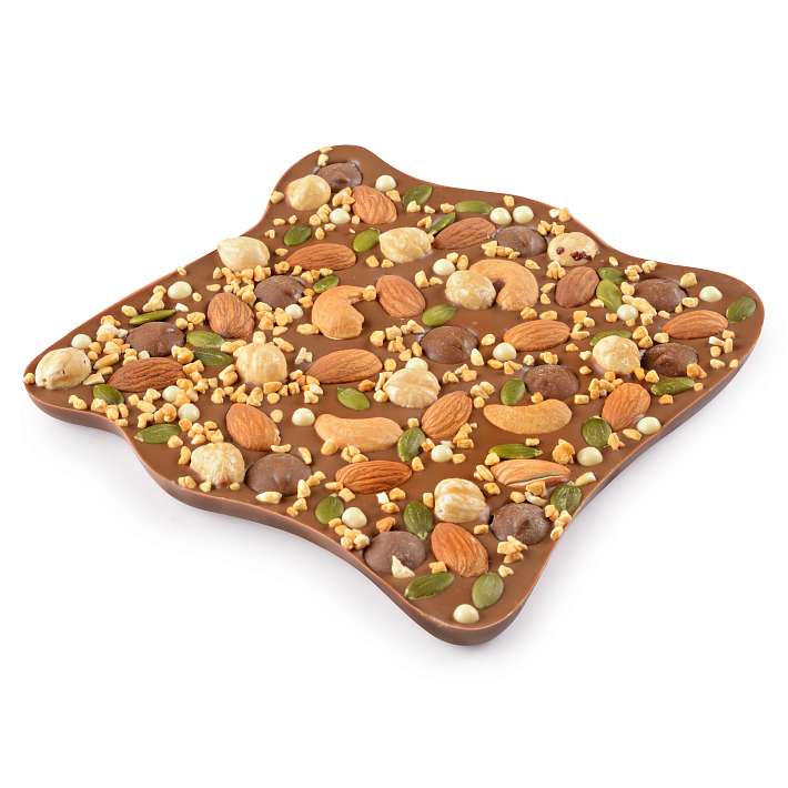 Шоколад "Ореховый Фейерверк" молочный 180г/Шокоделика