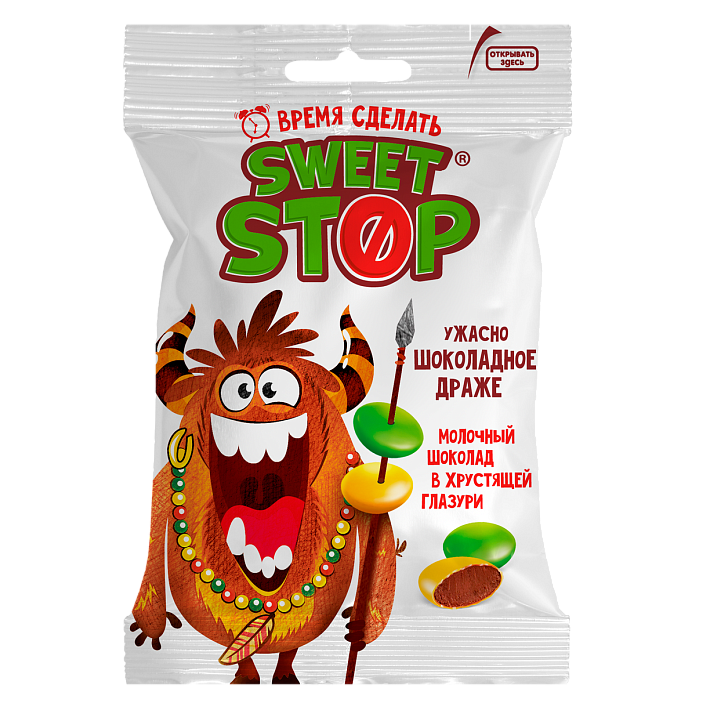 Драже Sweet Stop шоколад 45г/24шт/Славянка