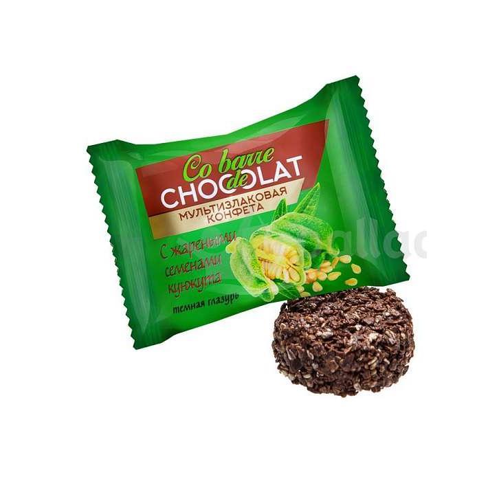 Конфеты"Сo barre de Chocolat" мультизлаковые с жареным кунжутом в темной глазури 2 кг/Ваш Шоколатье+