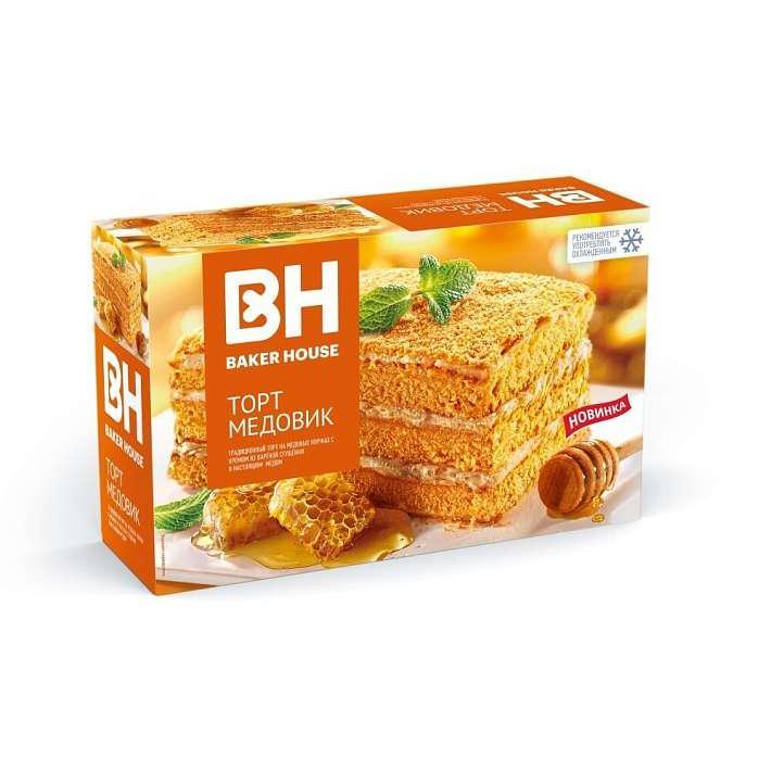 Торт бисквитный "Медовик" 350 гр/Baker House