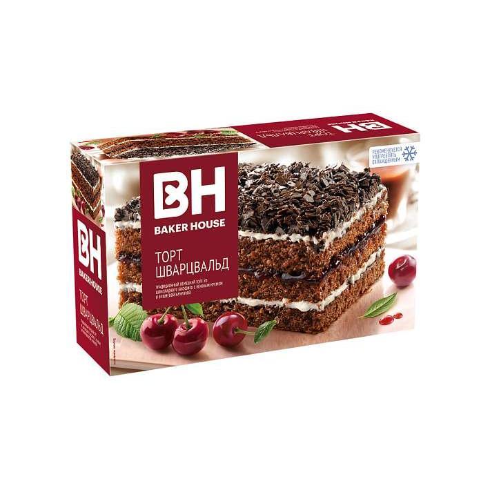 Торт бисквитный "Шварцвальд" 350г/Baker House