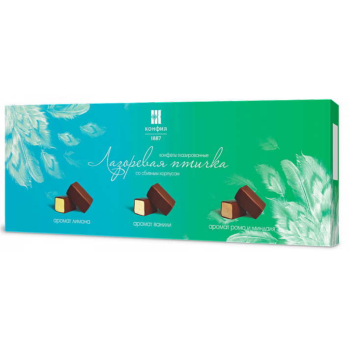 Набор конфет "Лазоревая птичка" глазированные со сбивным корпусом 130г/КОНФИЛ