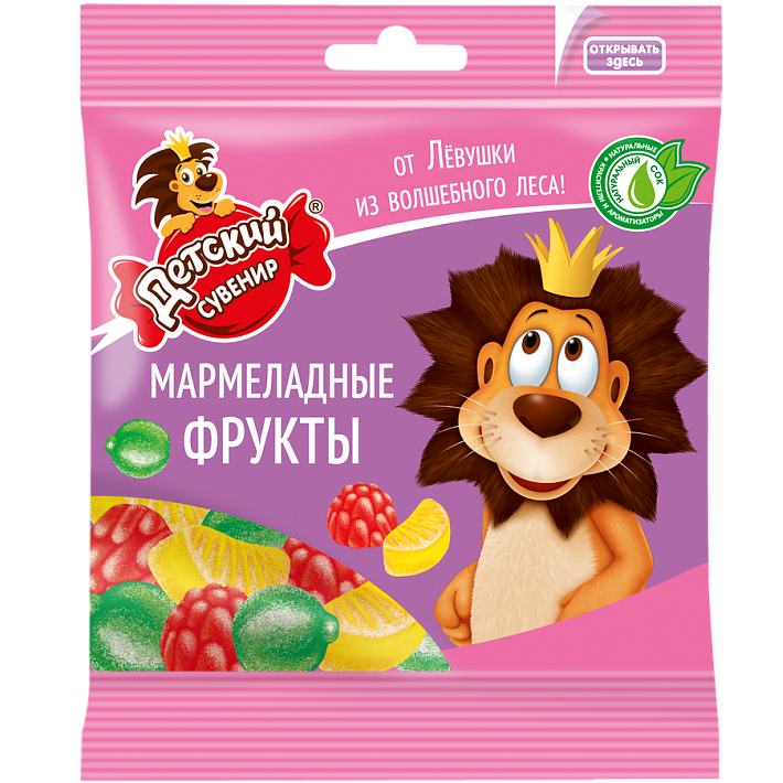 Мармелад жевательный "Детский Сувенир" мармеладные фрукты 35г/КФ Славянка