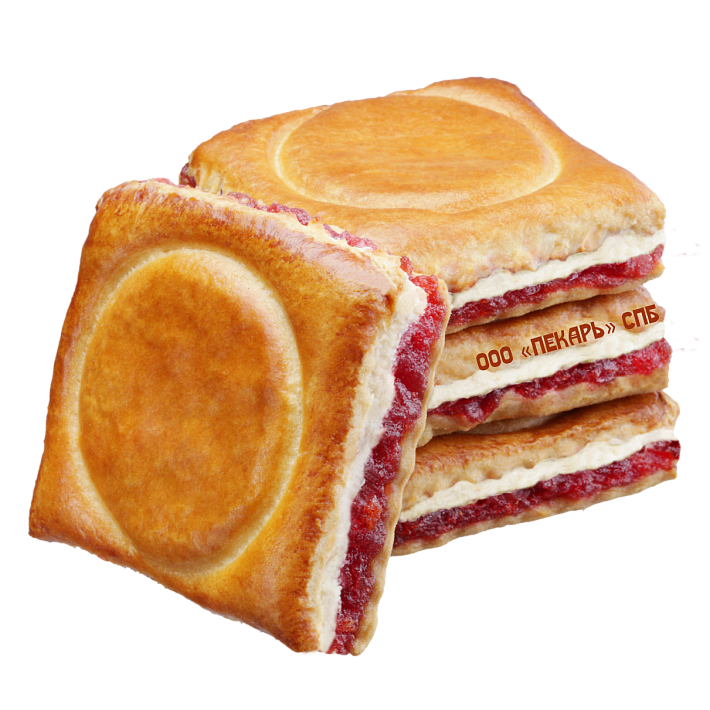 Печенье "Любимое" творожное с малиной 2кг/Пекарь