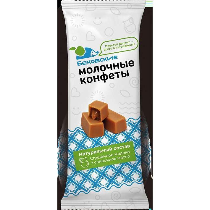 Конфеты "Бековские" молочные 350г/Бековский РПК "Октябрь"