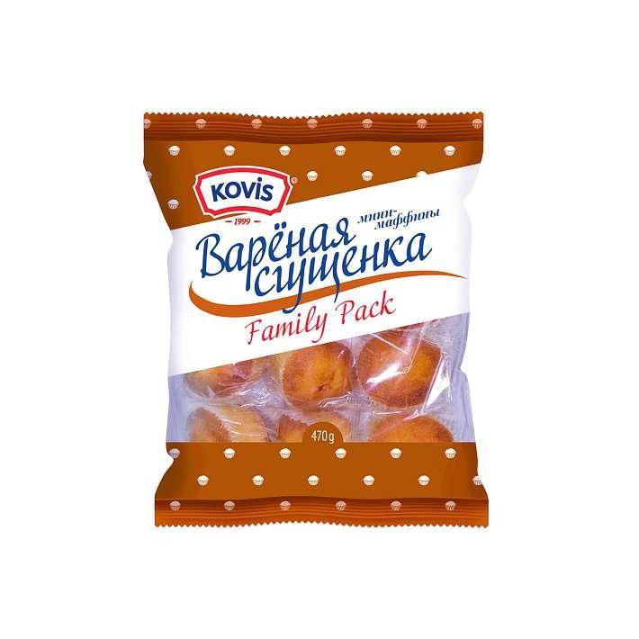 Мини-маффины "Kovis" Вареная сгущенка 470г/Раменский КК
