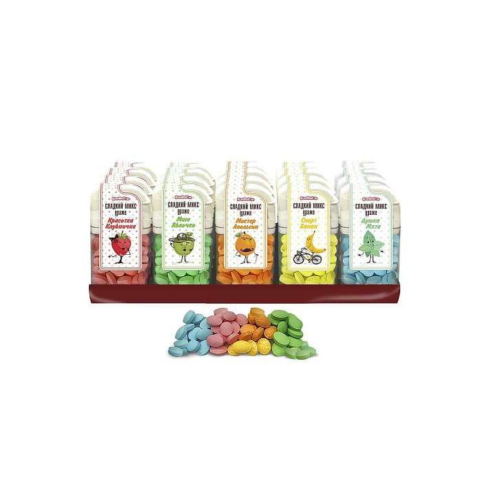 КТ93963 Сладкий микс драже в баночке (5 вкус в дисплее) 8г/30шт/Конфитой