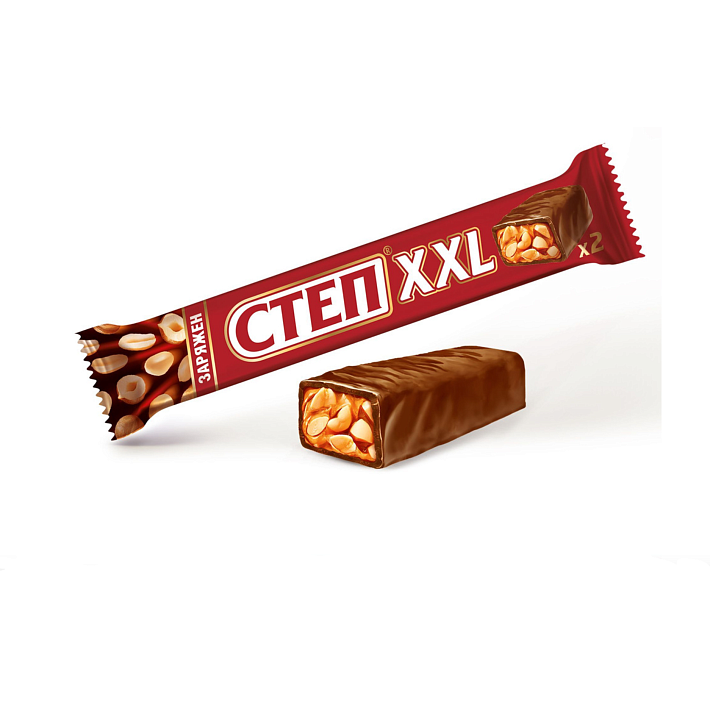 Батончик "Степ XXL" с арахисом и карамелью  70г/Славянка