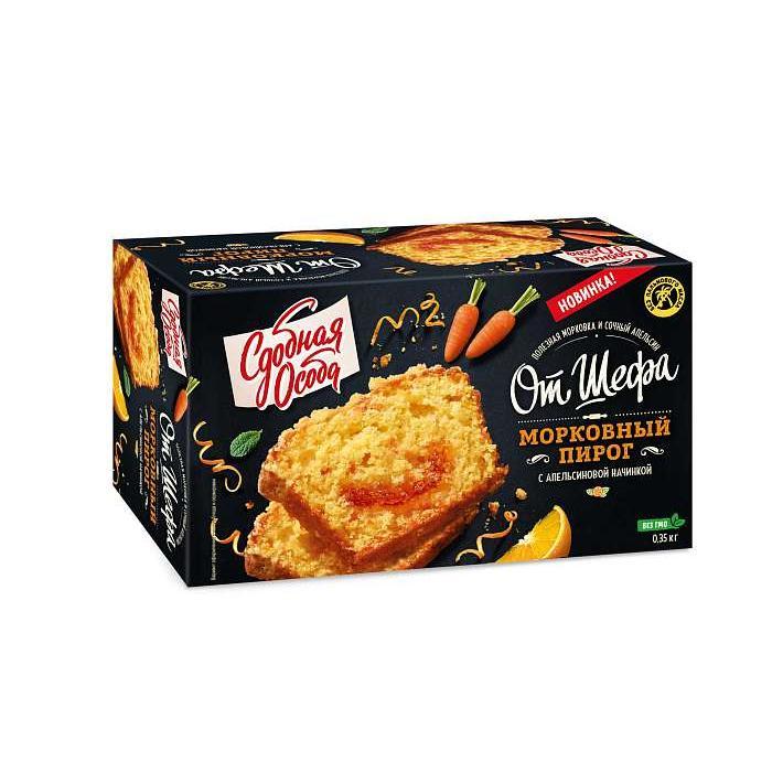 Пирог Морковный с апельсиновой начинкой 350г/Черемушки