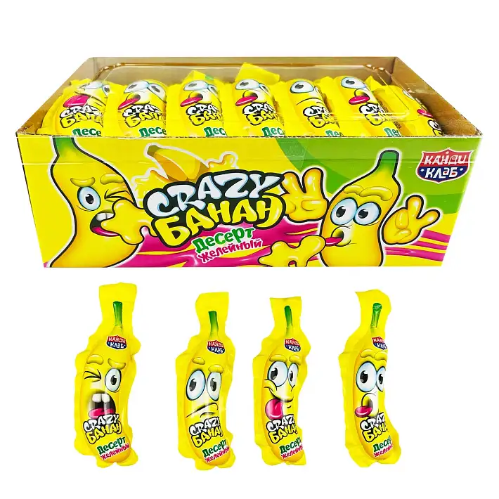Десерт желейный "Crazy Банан" 60г/20шт/Candy Club