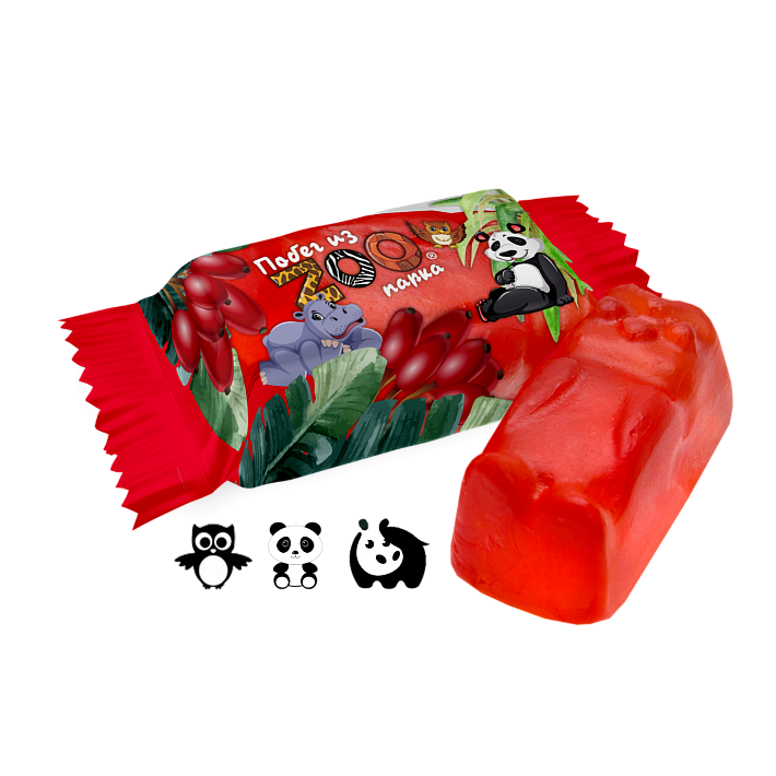 Мармелад "Побег из ZOOпарка" со вкусом барбариса 1000г/4пак/SweetLife
