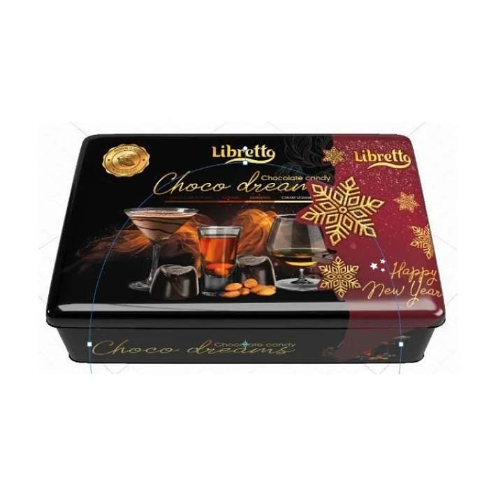 Набор конфет "ЛИБРЕТТО" коньяк ж/б 200г/Шоколадница