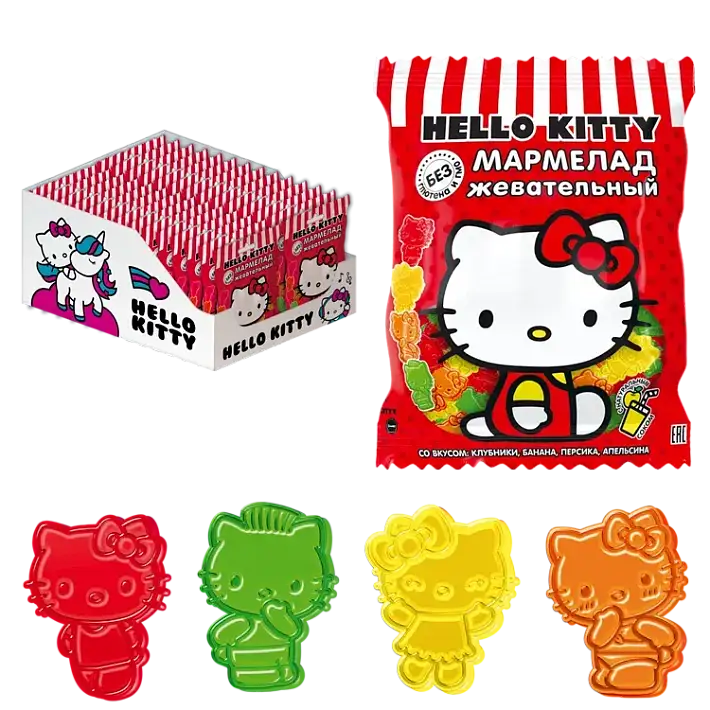 GMM52 Мармелад жевательный "Hello Kitty" 100г/24шт/Юнион