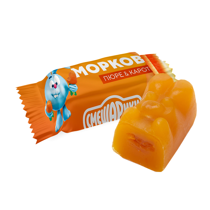 Мармелад "Смешарики" с морковным пюре и бета-каротином 1кг/4пак/SweetLife