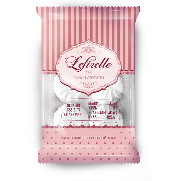 Зефир "Lefirelle" бело-розовый 230г/ Красный пищевик