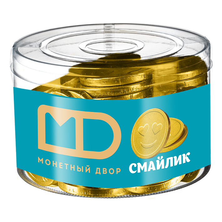 Шоколадные монеты "Смайлики" 6г/50шт/Монетный двор