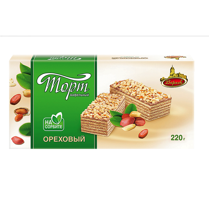 Торт "Ореховый" на сорбите 220г/Вереск