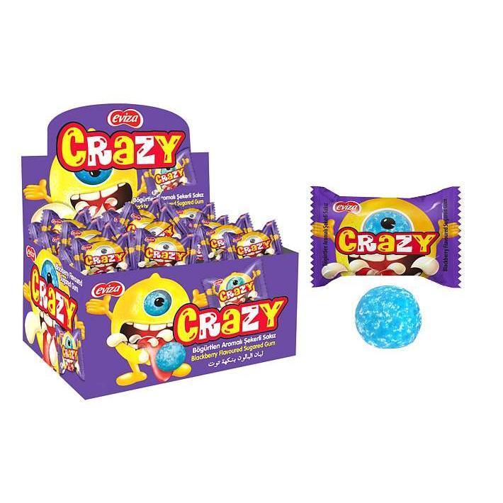 КТ94755  Жевательная резинка "CRAZY GUM" Ежевика 3,5г/100шт/Конфитой