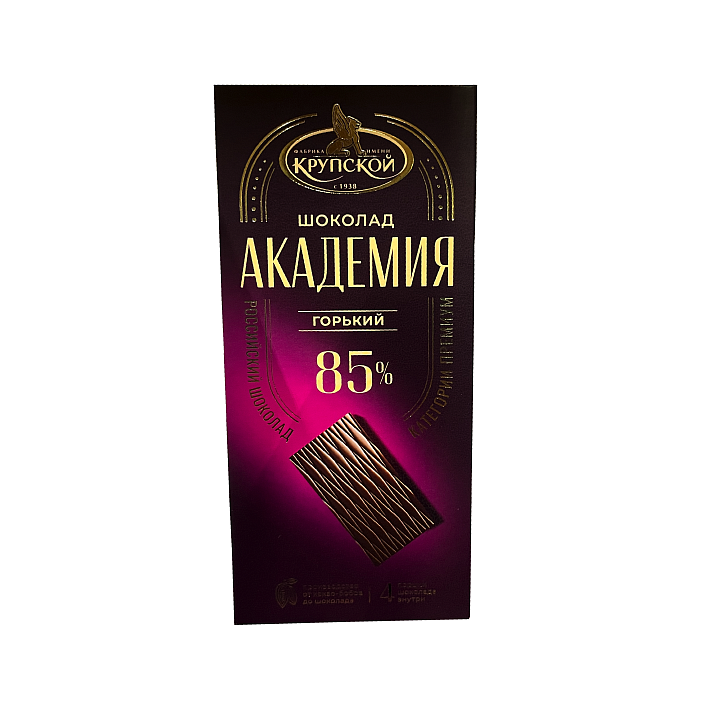 Шоколад "Академия" горький 85% 88 гр/КФ Крупская