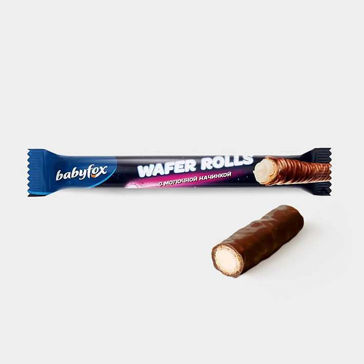 Конфеты "Babyfox water rolls" с молочной начинкой 1,5 кг/KDV