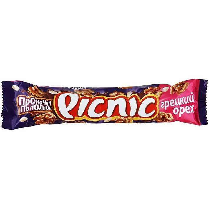 Молочный батончик "PICNIC" с грецким орехом и арахисом 52 гр/Cadbury