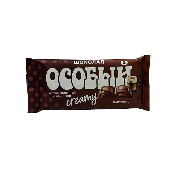 Шоколад "Особый" Экстра молочный с начинкой Капучино 82г/КФ Крупская
