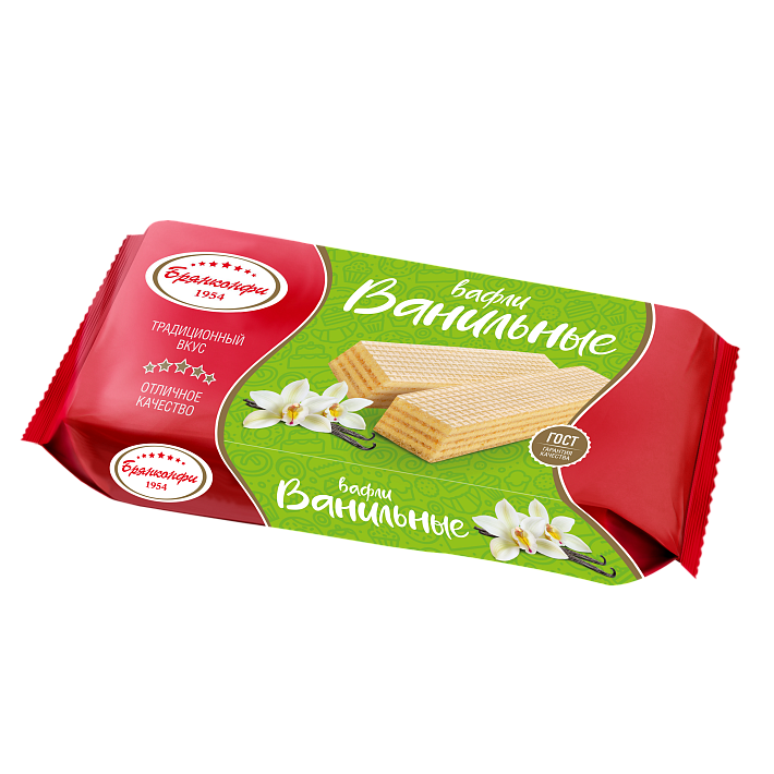 Вафли "Ванильные" 190г/Брянконфи