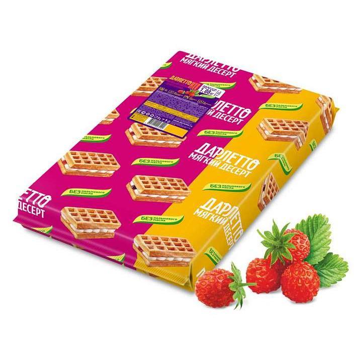 Мягкий десерт(вафли) с суфле Земляника 1,08кг/Тестори