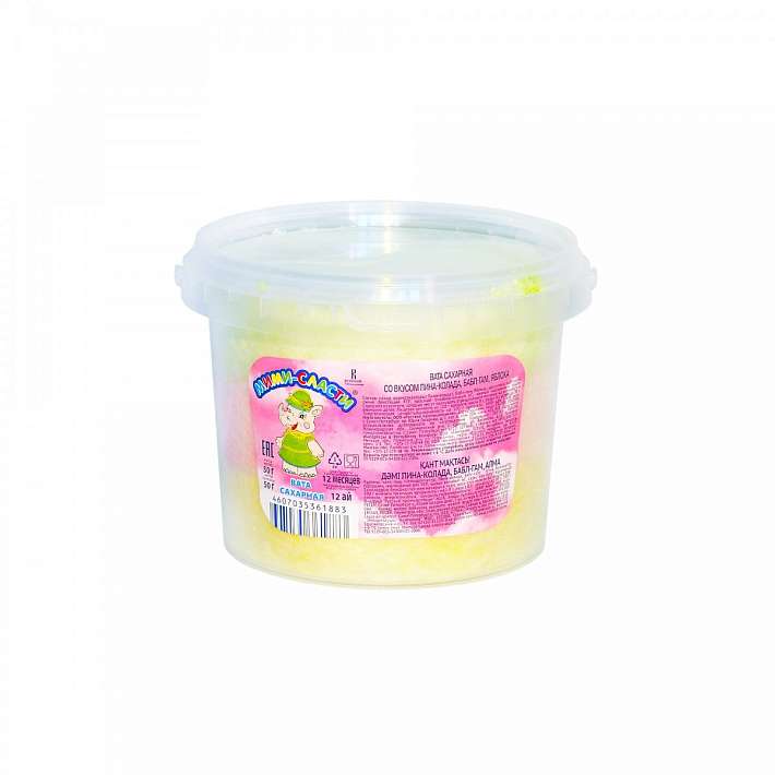 Сахарная Вата "Муми-сласти" пин-колада, бабл-гам, яблоко 50г/6шт/Русский Промышленник