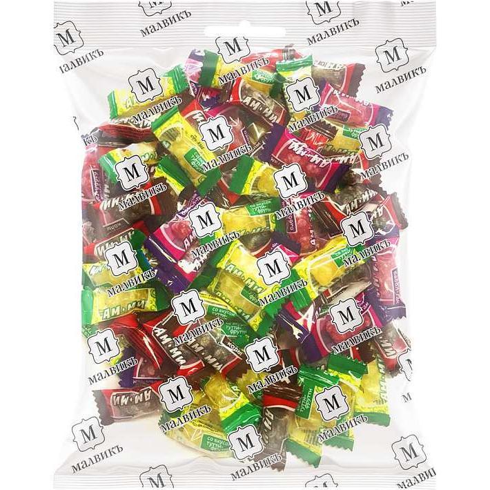 Карамель "АМ-МИ" MIX (кола, бабблгам, тутти-фрутти) 1 кг/Малвикъ