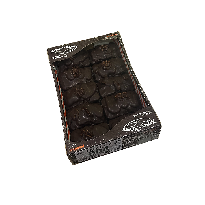 Пирожное "Брауни" с грецким орехом начинка вареная сгущенка 1 кг/Хочу-Хочу