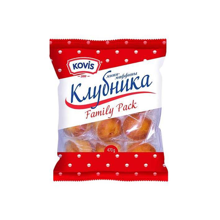 Мини-маффины "Kovis" Клубника 470г/Раменский КК