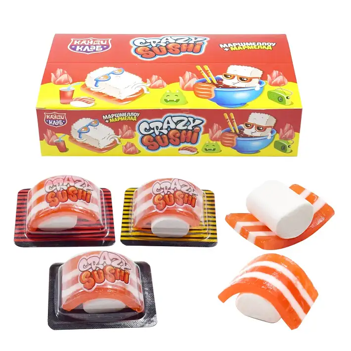 Мармелад "Crazy Sushi" с маршмеллоу 15г/20шт/Канди Клаб