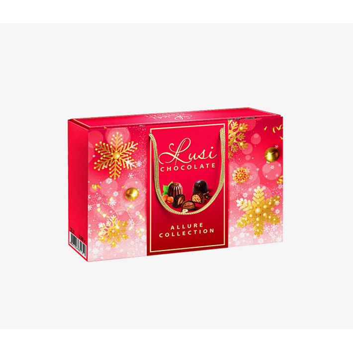 Набор конфет "LUSI CHOCOLATE ALLURE COLLECTION" НГ розовая 308г/Люси